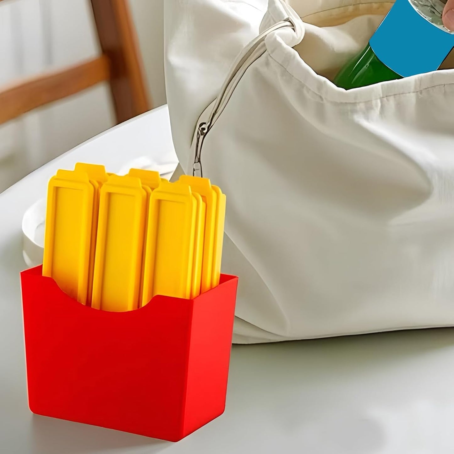 French Fry-Shaped Ice Stick Molds – Creative Narrow Ice Cube Maker for Bottles