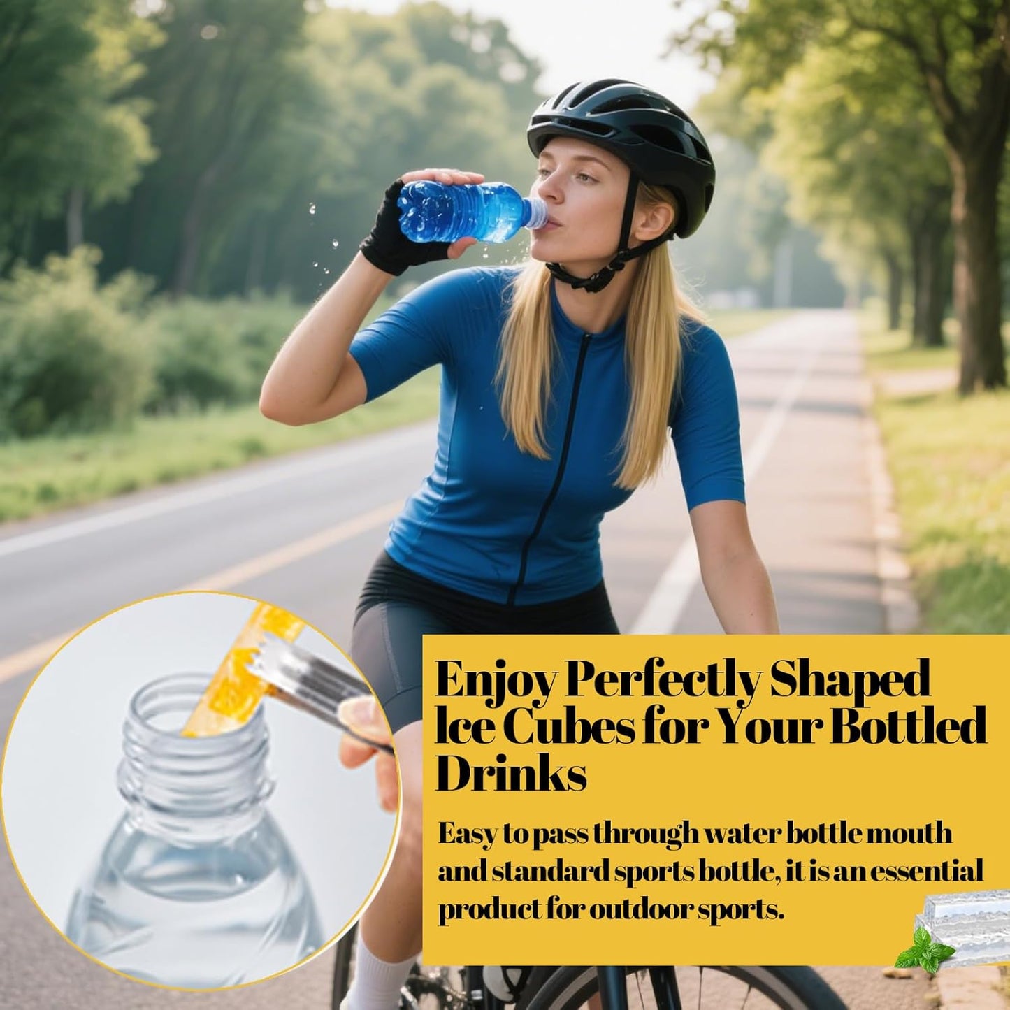 French Fry-Shaped Ice Stick Molds – Creative Narrow Ice Cube Maker for Bottles