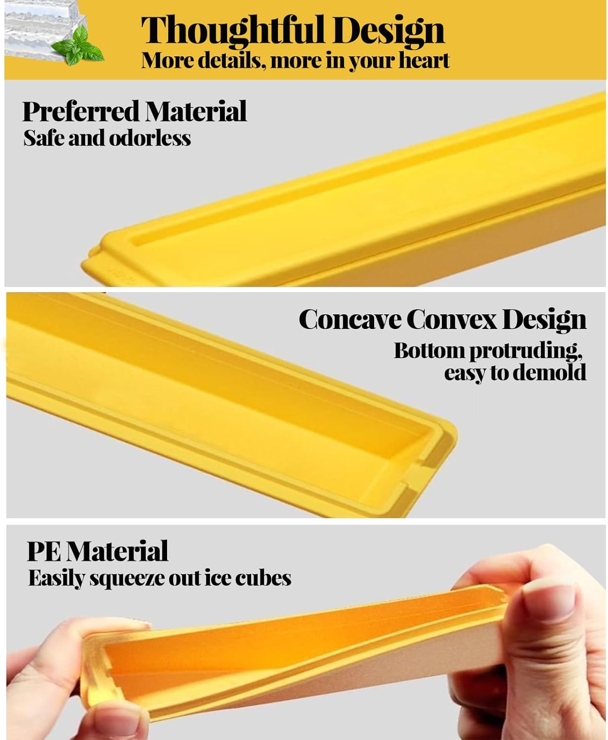 French Fry-Shaped Ice Stick Molds – Creative Narrow Ice Cube Maker for Bottles